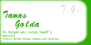 tamas golda business card